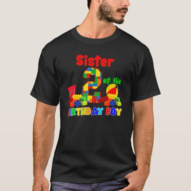 Camiseta Bloque De Construcción De La Hermana Del Niño De C (Anverso)