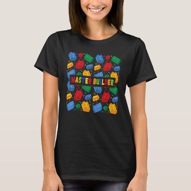 Camiseta Bloque de construcción de Master Builder para niño (Anverso)