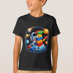 Camiseta Bloque de Construcción Maestro Astronauta Solar