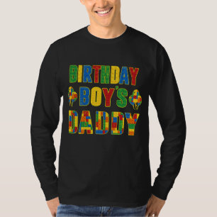 Camiseta Bloque de construcción para papi de corazón para n