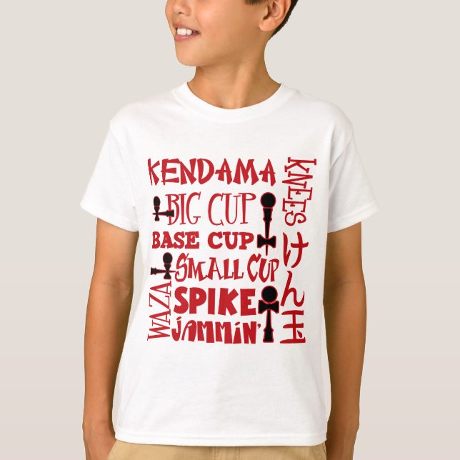 Camiseta Bloque de Kendama, rojo (Anverso)