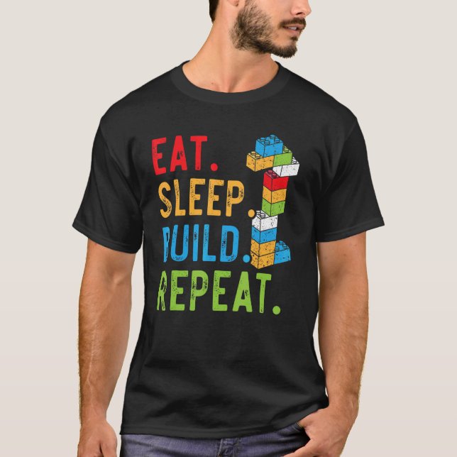 Camiseta Bloque de ladrillos del generador maestro de repet (Anverso)