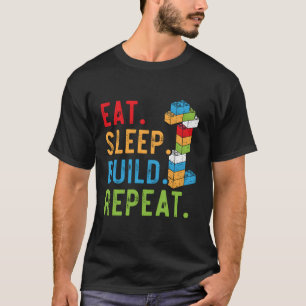 Camiseta Bloque de ladrillos del generador maestro de repet