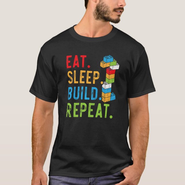 Camiseta Bloque de ladrillos del generador maestro de repet (Anverso)