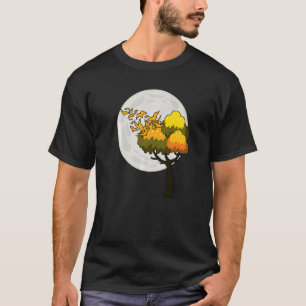 Camiseta Bloque De Madera Completo De Árboles De Aves Al Ai