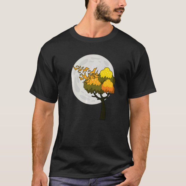 Camiseta Bloque De Madera Completo De Árboles De Aves Al Ai (Anverso)