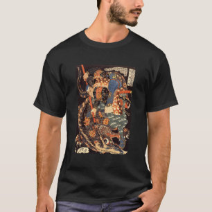 Camiseta Bloque de madera de arte japonés Miyamoto Musashi