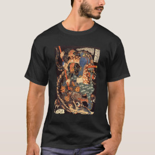 Camiseta Bloque de madera de arte japonés Miyamoto Musashi