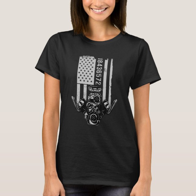 Camiseta Bloque de motor V8 18436572 V8 Potencia (Anverso)