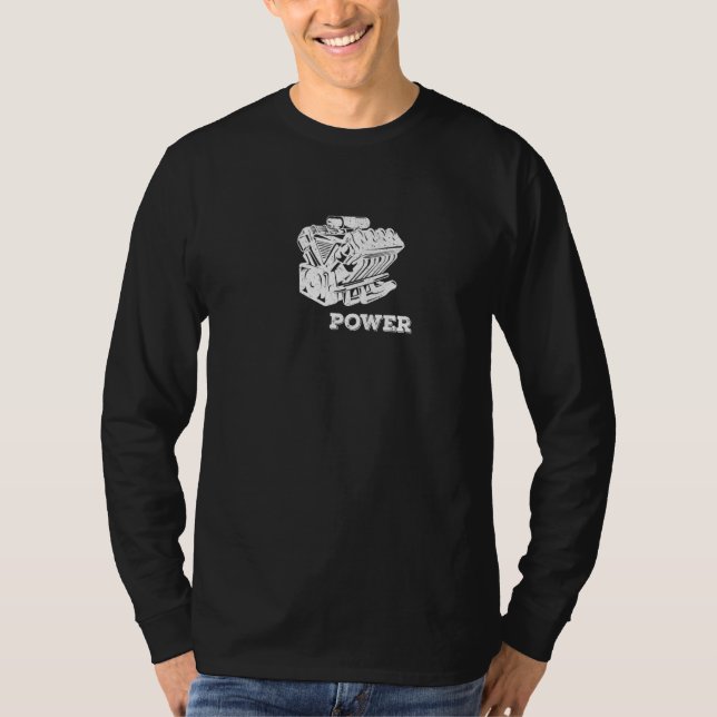 Camiseta Bloque De Motor V8 Para Ocho Ventiladores De Coche (Anverso)