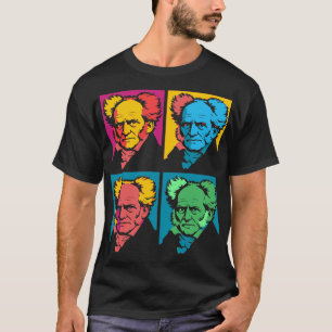Camiseta Bloque de retrato pop-art de Schopenhauer