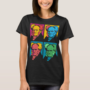 Camiseta Bloque de retrato pop-art de Schopenhauer