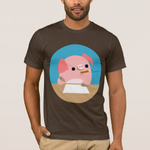 Camiseta bloque del pequeño del dibujo animado de