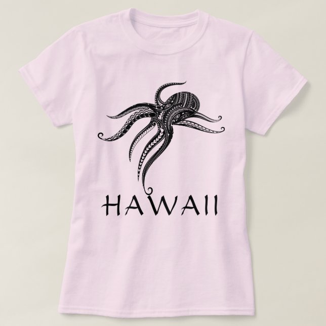 CAMISETA BLOQUE HAWAII DE LA TRIBAL POLINESIA DE OCTUBRE (Diseño del anverso)