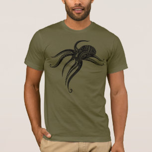 CAMISETA BLOQUE TRIBAL POLINESIANO DE OCTOPUS