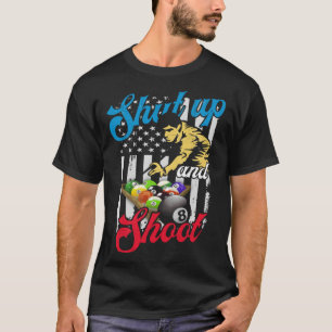 Camiseta Bloquea y dispara al jugador de billar Billiard 8 