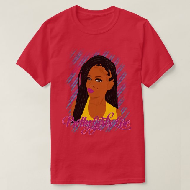 Camiseta Bloquear bonitos Chicas Loc Dreadlocks (Diseño del anverso)