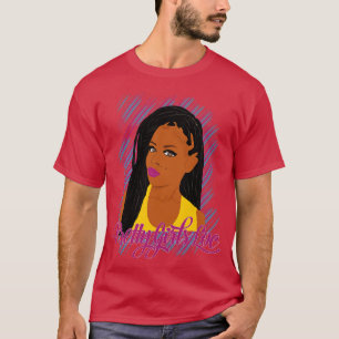 Camiseta Bloquear bonitos Chicas Loc Dreadlocks