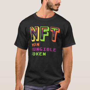 Camiseta Bloqueo de bitcoin de la moneda de cifrado de toke