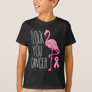 Camiseta Bloqueo de cáncer de mama Flamingo Cinta rosa Cons