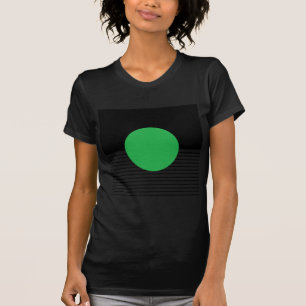 Camiseta Bloqueo de color blanco negro y círculo verde