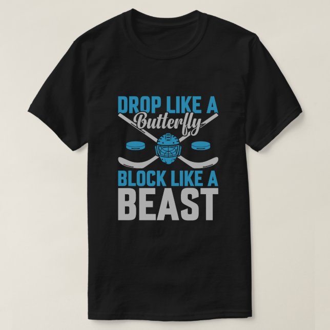 Camiseta Bloqueo de hockey como bestia (Diseño del anverso)