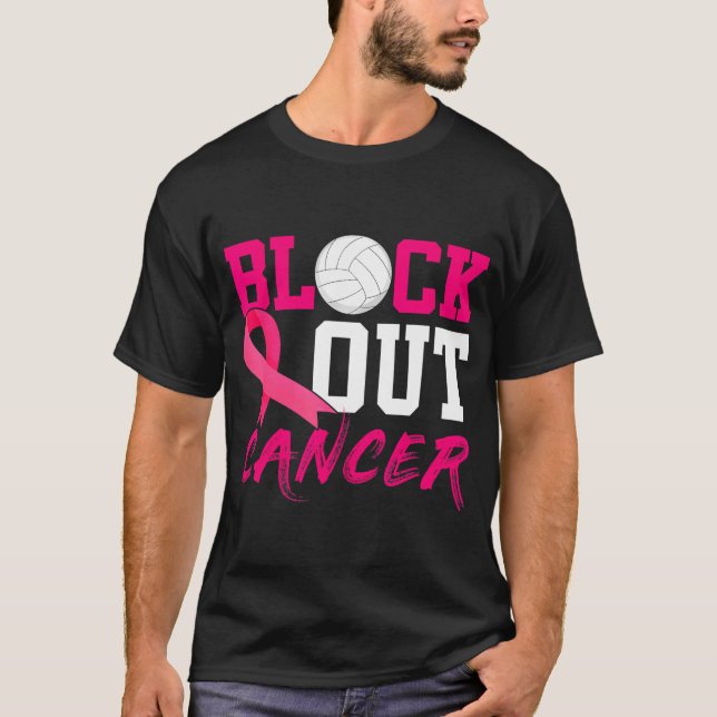 Camiseta Bloqueo de la concienciación sobre el cáncer de ma (Anverso)