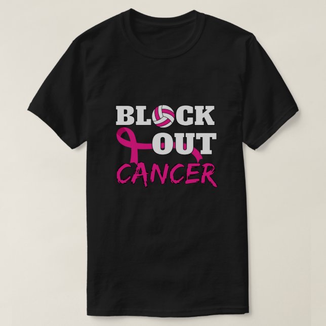 Camiseta Bloqueo de la concienciación sobre el cáncer de ma (Diseño del anverso)
