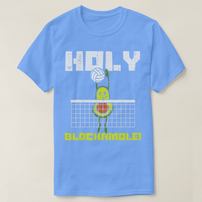 Camiseta Bloqueo de vóley de Blockamole de aguacate (Diseño del anverso)