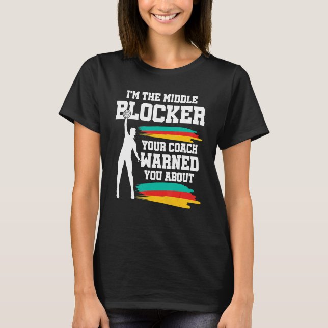 Camiseta Bloqueo medio del jugador de voleibol (Anverso)