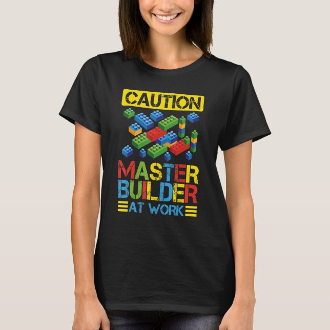 Camiseta Bloques de bloques de construcción Master Builder  (Anverso)
