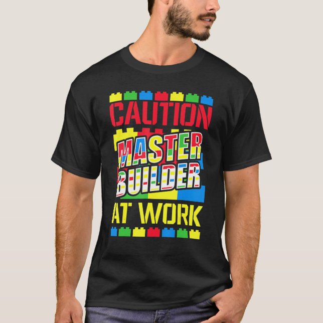 Camiseta Bloques de bloques de construcción Master Builder  (Anverso)