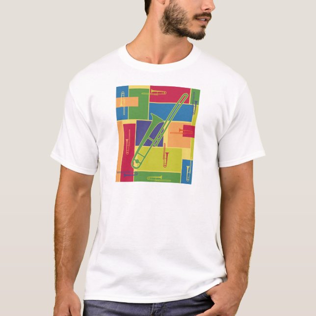 Camiseta Bloques de color de trombón (Anverso)