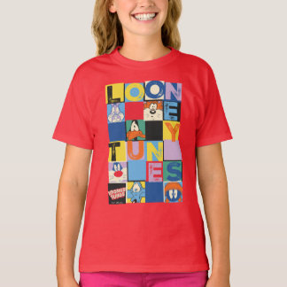 Camiseta Bloques de comprobador de caracteres de LOONEY TUN