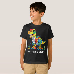 Camiseta Bloques de construcción de dinosaurios de ladrillo