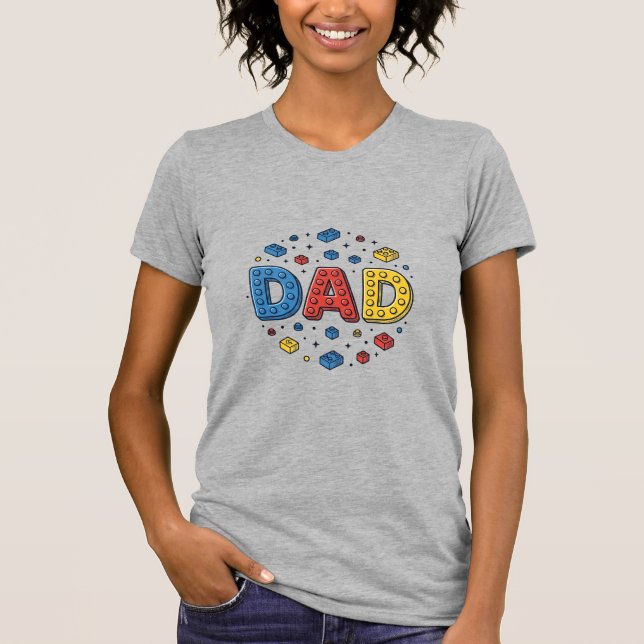 Camiseta Bloques de construcción del padre diseño vectorial (Anverso)