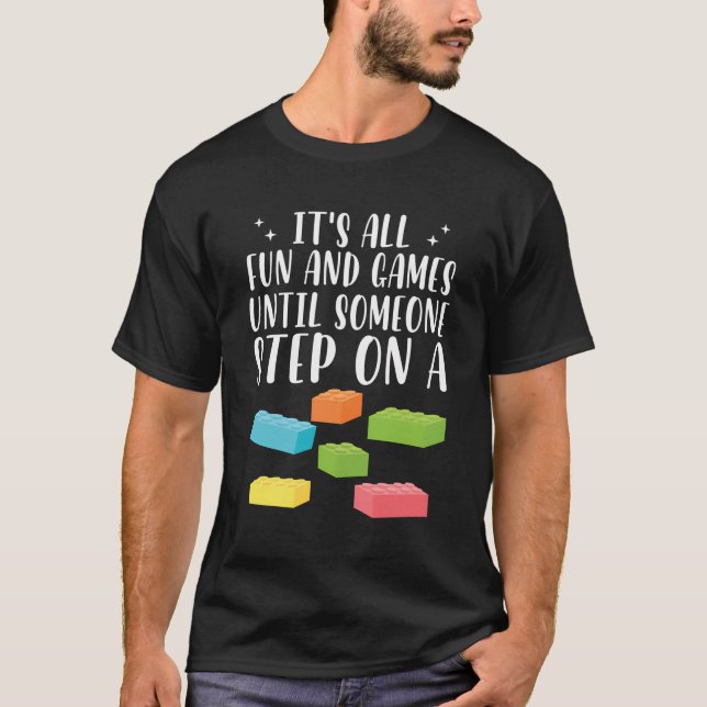 Camiseta Bloques de construcción divertidos de Brick Builde (Anverso)