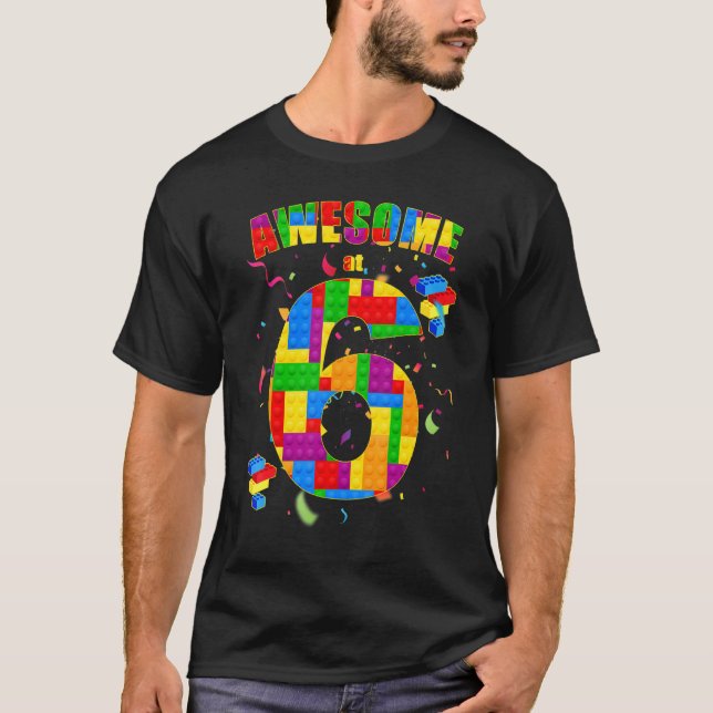 Camiseta Bloques De Construcción Impresionantes A 6 Años De (Anverso)