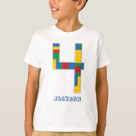 Camiseta Bloques de construcción Ladrillos de cumpleaños 4 