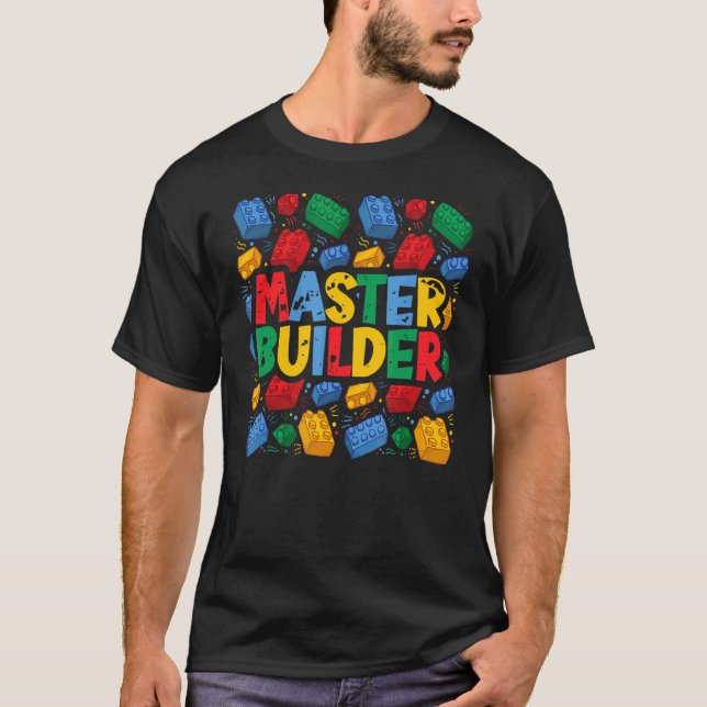 Camiseta Bloques de Constructor de Ladrillos de Generador d (Anverso)