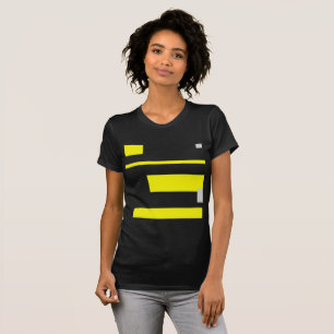 Camiseta Bloques de gris amarillo abstran arte