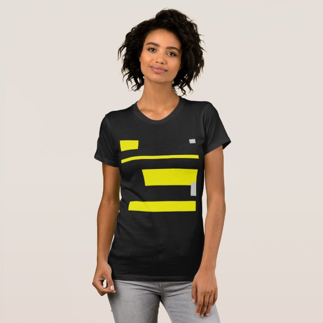 Camiseta Bloques de gris amarillo abstran arte (Anverso completo)