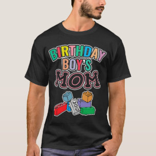 Camiseta Bloques de la madre de un niño de cumpleaños 13