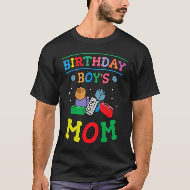 Camiseta Bloques de la madre de un niño de cumpleaños 2 (Anverso)