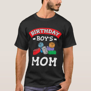 Camiseta Bloques de la madre de un niño de cumpleaños 5