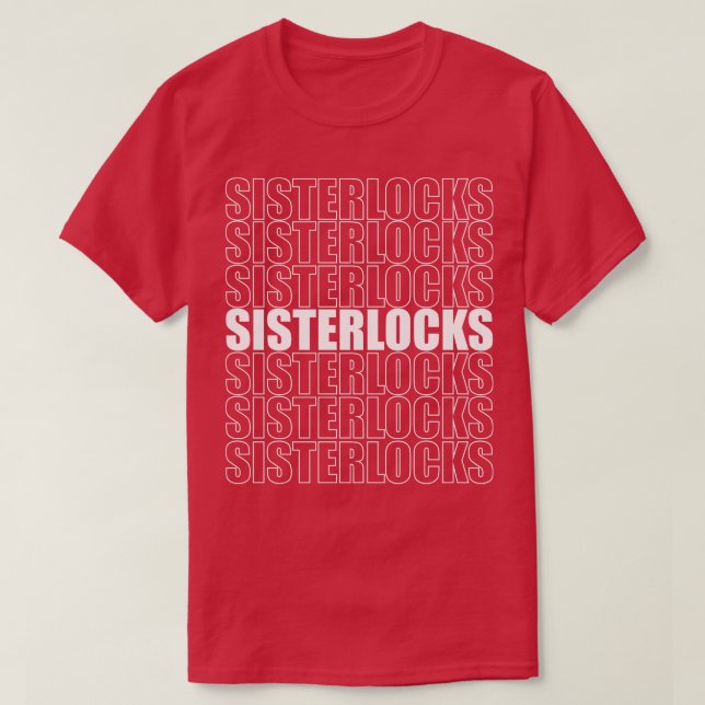 Camiseta Bloques de repetición de Sisterlocks (Diseño del anverso)