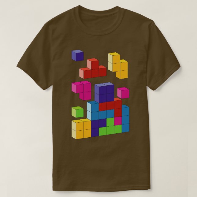 Camiseta Bloques de tetris multicolor (Diseño del anverso)
