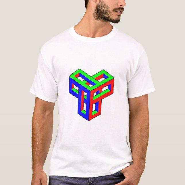 Camiseta Bloques del RGB de la ilusión óptica (Anverso)