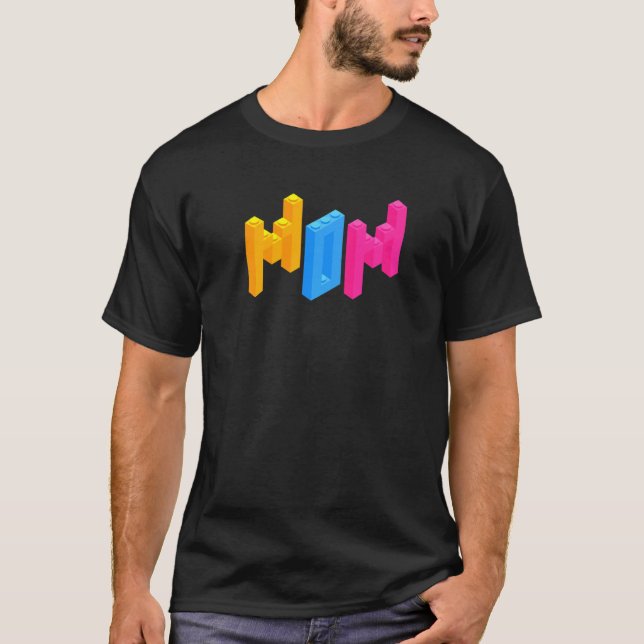 Camiseta Bloques divertidos Master Mom Brick Builder Guay B (Anverso)