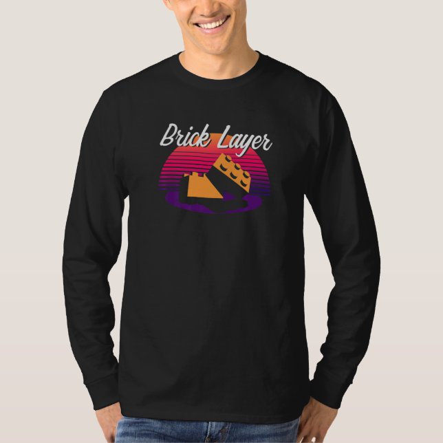 Camiseta Bloques principales de bloques de capas de ladrill (Anverso)
